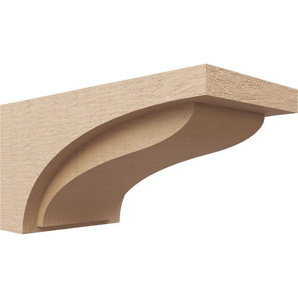 Ekena Millwork 8"W x 16"D x 8"H Wide Helena Rough Cedar Woodgrain TimberThane Corbel, Primed Tan CORUR08X16X08HELRCPR - main